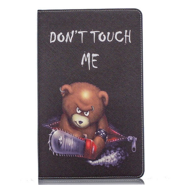 Colored Drawing Bear Pattern Horizontal Flip Leather Case for Galaxy Tab A 10.1 (2019) T510 / T515, with Holder & Card Slots & Wallet