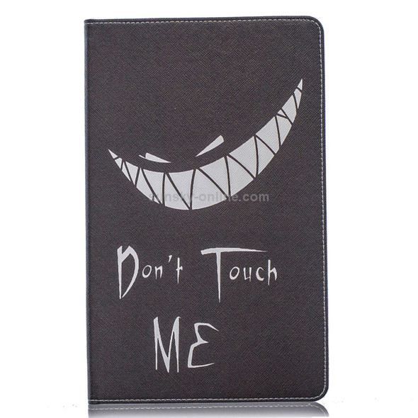 Colored Drawing Smirk Pattern Horizontal Flip Leather Case for Galaxy Tab A 10.1 (2019) T510 / T515, with Holder & Card Slots & Wallet
