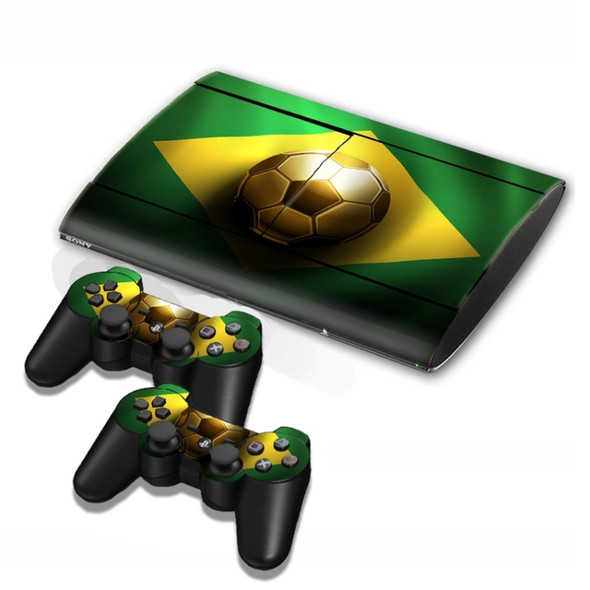 Brazil Flag Pattern Decal Stickers for PS3 Game Console