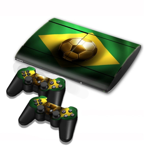Brazil Flag Pattern Decal Stickers for PS3 Game Console