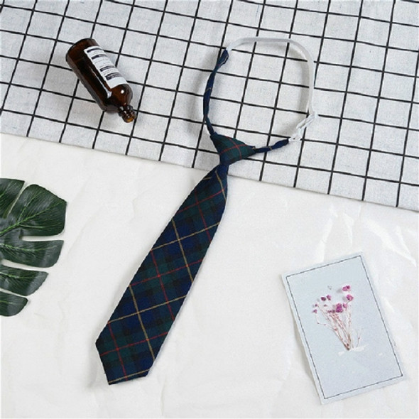 Lattice Stripe Pattern Cotton Short Rubber Band Bow Tie Clothing Accessories(A1706 Blue)
