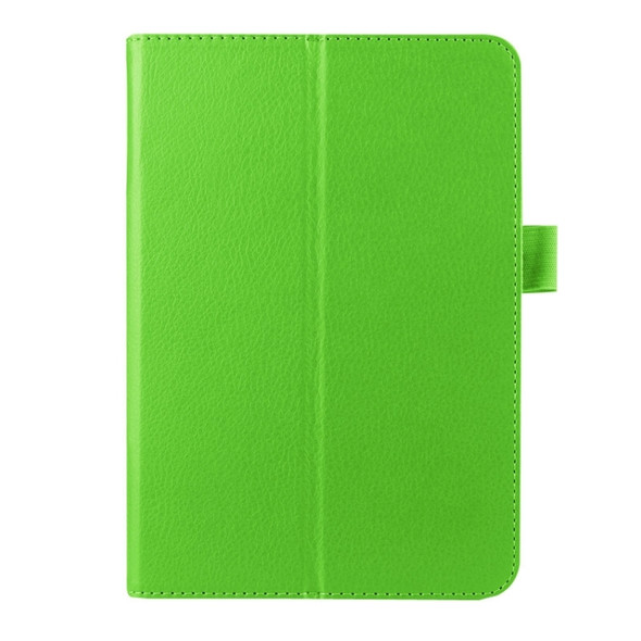 Litchi Texture Horizontal Flip Solid Color Smart Leather Case with Two-folding Holder & Sleep / Wake-up Function for Galaxy Tab S2 8.0 / T715(Green)