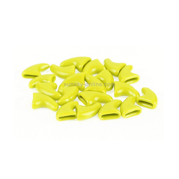 20 PCS Silicone Soft Cat Nail Caps / Cat Paw Claw / Pet Nail Protector/Cat Nail Cover, Size:S(Yellow)