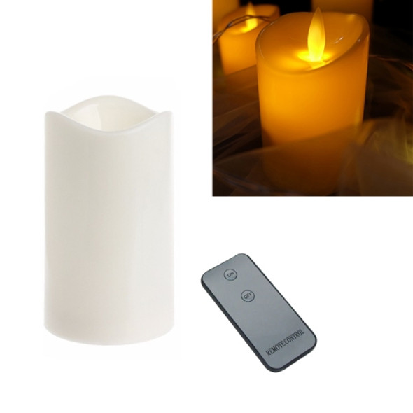 Cylindrical LED Electronic Candle Light Simulation Wedding Candlestick Candle, Size:15x7.5cm with remote control