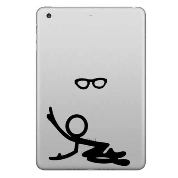 ENKAY Hat-Prince Glasses Person Pattern Removable Decorative Skin Sticker for iPad mini / 2 / 3 / 4
