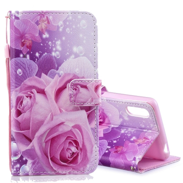 Rose Pattern Horizontal Flip Leather Case for Sony Xperia L3, with Holder & Card Slots & Wallet