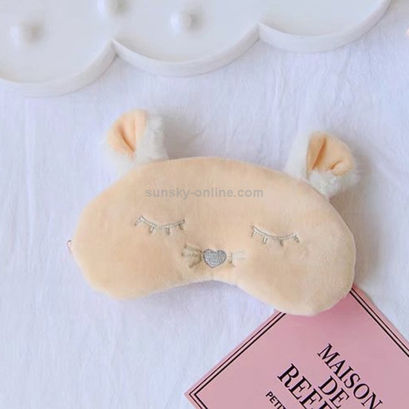 2 PCS Plush Animal Blindfold Cartoon Eyepatch(White Rabbit)