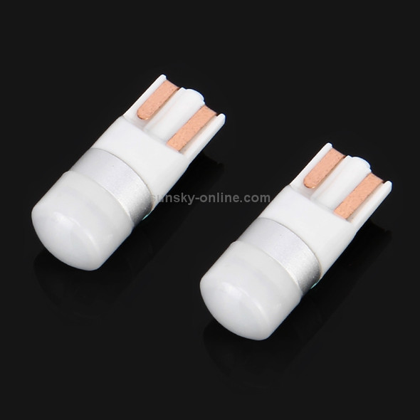 2 PCS T10/W5W/194/501/168 1W 70LM 6000K White LED Bulb Car Reading Lamp Clearance Light, DC 12V