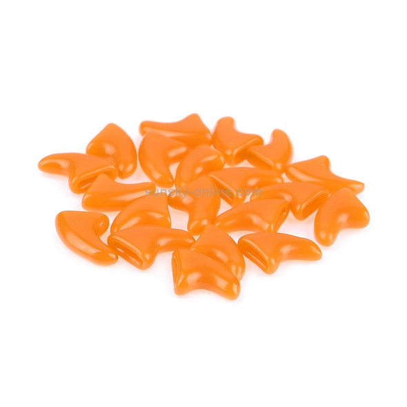 20 PCS Silicone Soft Cat Nail Caps / Cat Paw Claw / Pet Nail Protector/Cat Nail Cover, Size:L(Orange)