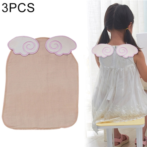 3 PCS Cotton Yarn Butterfly Wings Pattern Sweat-absorbent Back Towel for Child, Size: L, Random Color Delivery