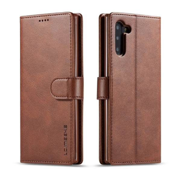 For Galaxy Note 10 LC.IMEEKE Calf Texture Horizontal Flip Leather Case, with Holder & Card Slots & Wallet(Brown)