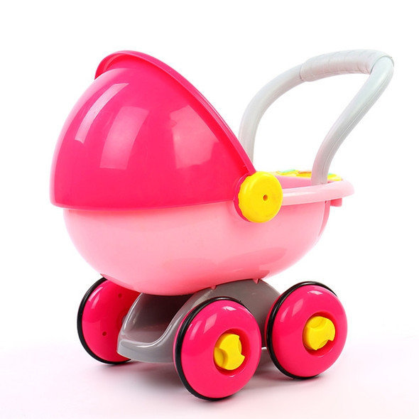 Anti-rollover Learning Standing Walking Baby Trolley Multi-function with Music Baby Walker Toy(Pink)