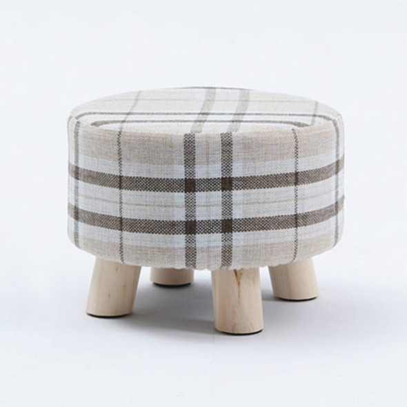 Fashion Creative Small Stool Living Room Home Solid Wood Small Chair(Lattice)