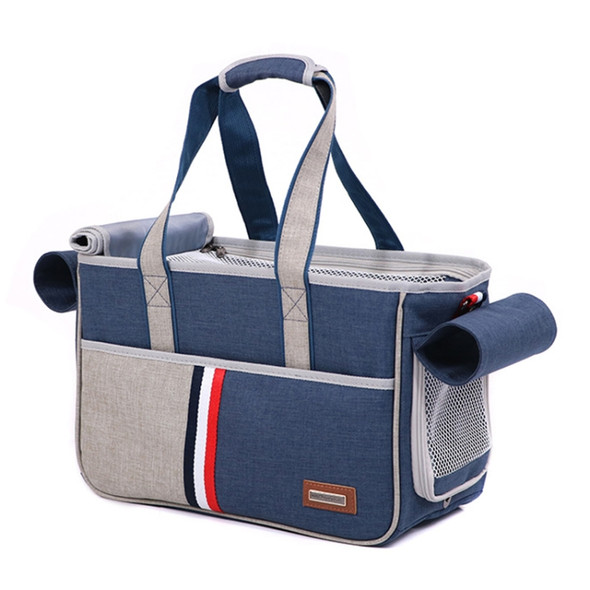 DODOPET Outdoor Portable Oxford Cloth Cat Dog Pet Carrier Bag Handbag Shoulder Bag, Size: 29 x 20 x 51cm (Blue)