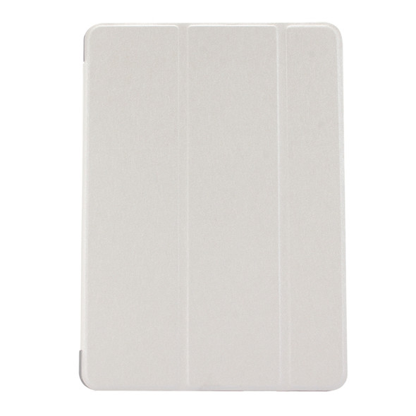 For iPad 9.7 (2018) & iPad 9.7 inch (2017) & iPad Air Silk Texture Horizontal Flip Leather Case with Three-folding Holder(White)