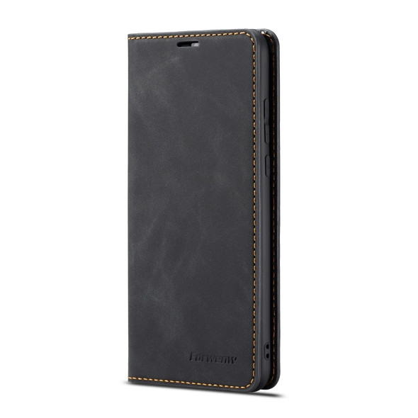 For Huawei P30 Lite Forwenw Dream Series Oil Edge Strong Magnetism Horizontal Flip Leather Case with Holder & Card Slots & Wallet & Photo Frame(Black)