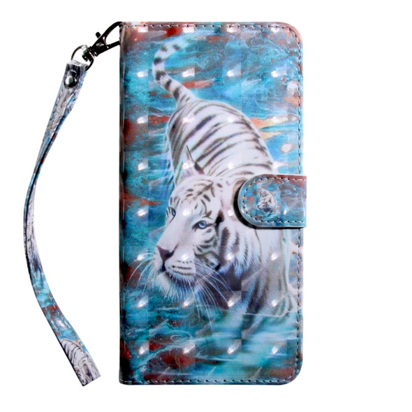 3D Painting Pattern Coloured Drawing Horizontal Flip TPU + PU Leather Case with Holder & Card Slots & Wallet For Nokia 1 Plus(Tiger)