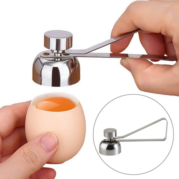 Metal Egg Scissors Egg Topper Cutter Shell Opener Stainless Steel Boiled Raw Egg Creative Kitchen Tools(Silver)