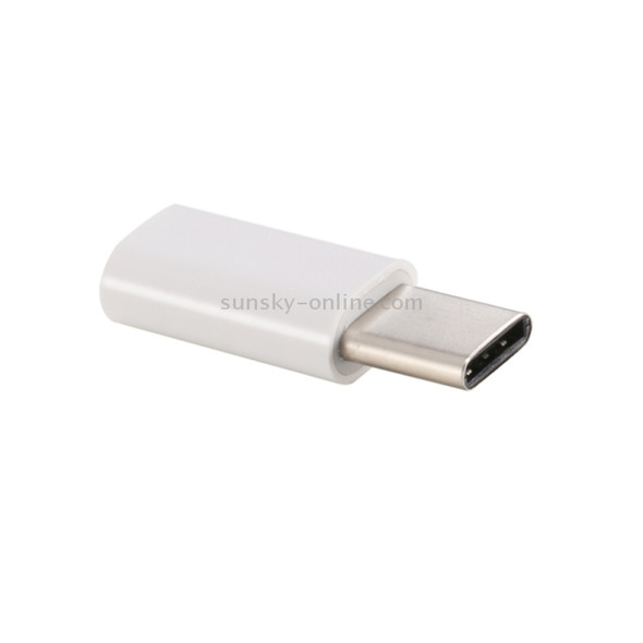 USB-C / Type-C 3.1 Male to Micro USB Female Converter Adapter, Length: 3cm, For Galaxy S8 & S8 + / LG G6 / Huawei P10 & P10 Plus / Xiaomi Mi6 & Max 2 and other Smartphones(White)