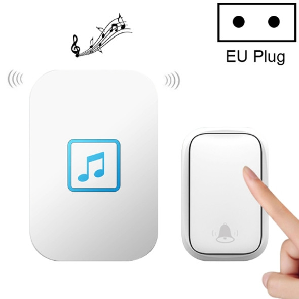 CACAZI FA86 Self-Powered Smart Home Wireless Doorbell, EU Plug(White)