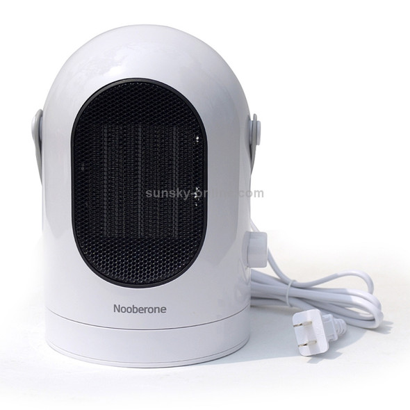 600W Winter Mini Electric Warmer Fan Heater Shaking Head Desktop Household Radiator Energy Saving, US Plug (White)