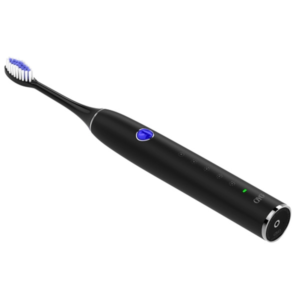 QYG Q1-W IPX7 Waterproof 5 Modes Wireless Charging Electric Sonic Toothbrush(Black)