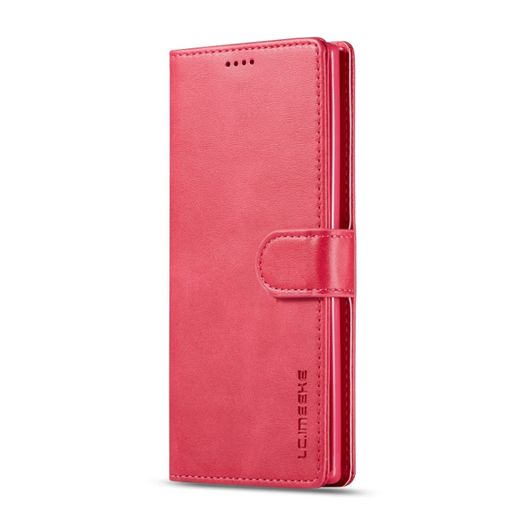 For Galaxy Note 10 LC.IMEEKE Calf Texture Horizontal Flip Leather Case, with Holder & Card Slots & Wallet(Rose Red)