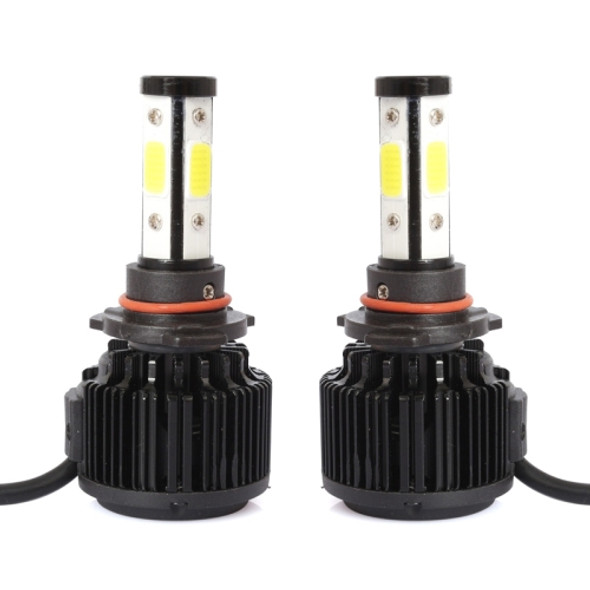 2 PCS X6 9005 36W 3600LM 6500K 4 COB LED Car Headlight Lamps DC 9-32V White Light(Black)