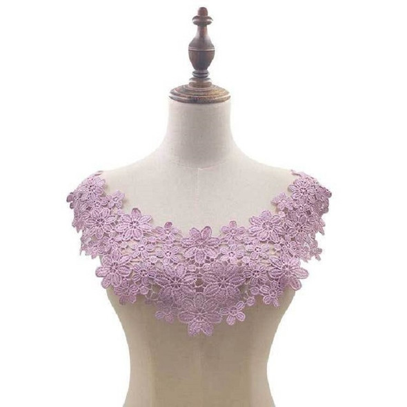Purple Lace Collar Three-dimensional Hollow Embroidered Fake Collar DIY Clothing Accessories, Size: About 45 x 26cm