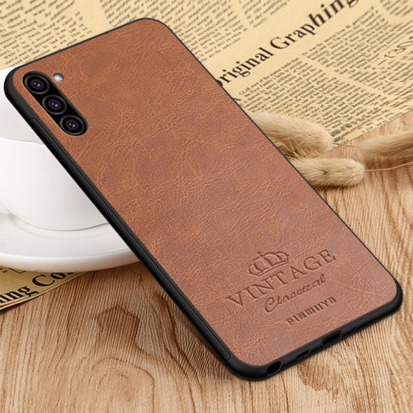 For Galaxy Note10 PINWUYO Pin Rui Series Classical Leather, PC + TPU + PU Leather Waterproof And Anti-fall All-inclusive Protective Shell(Brown)