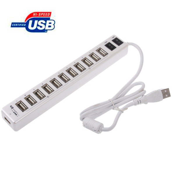 12-Port USB 2.0 HUB?Suitable for Notebook / Netbook(White)