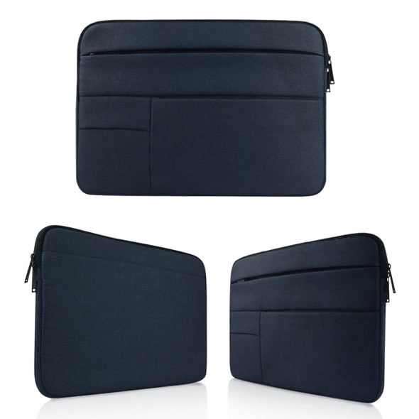 Universal Multiple Pockets Wearable Oxford Cloth Soft Portable Leisurely Laptop Tablet Bag, For 15.6 inch and Below Macbook, Samsung, Lenovo, Sony, DELL Alienware, CHUWI, ASUS, HP (navy)