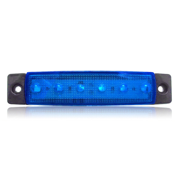 4 PCS 12V 6 SMD Auto Car Bus Truck Wagons External Side Marker Lights LED Trailer Indicator Light Rear Side Lamp(Blue)