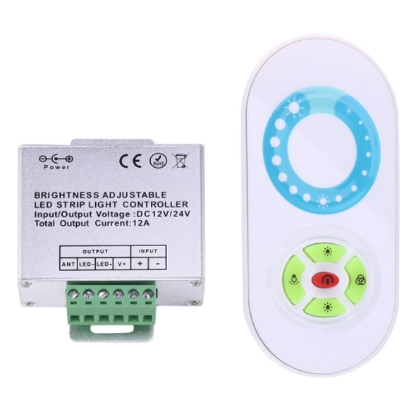 SX-022RF Single Channel RF Wireless LED Strip Controller with 5 Keys Half-touch Remote Control, DC 12-24V