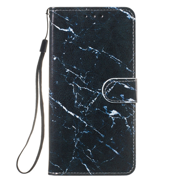 Leather Protective Case For Galaxy S9(Black Marble)