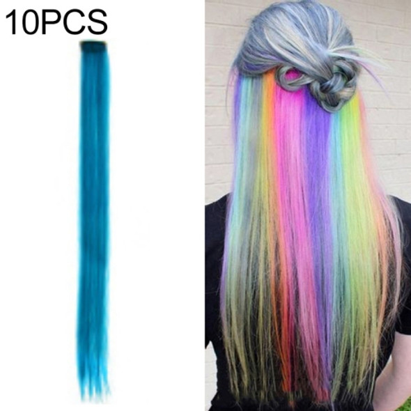 10 PCS Chemical Fiber Wig One-Step Gradient Color Single Card Wig, Stretched Length:24inches(26#)