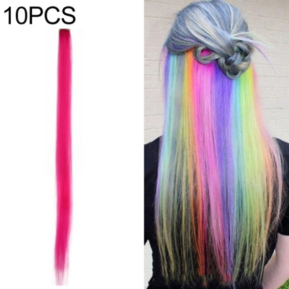 10 PCS Chemical Fiber Wig One-Step Gradient Color Single Card Wig, Stretched Length:24inches(31#)