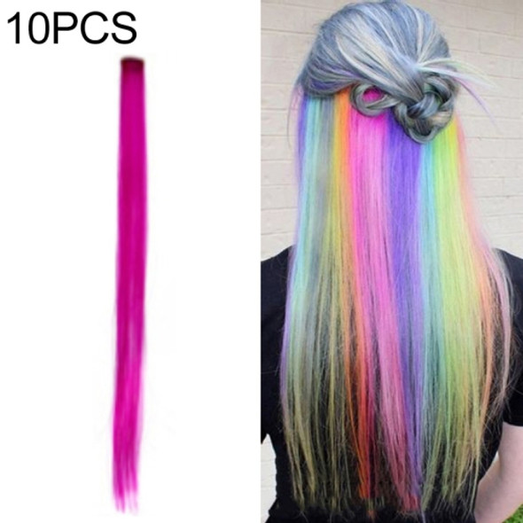 10 PCS Chemical Fiber Wig One-Step Gradient Color Single Card Wig, Stretched Length:24inches(34#)