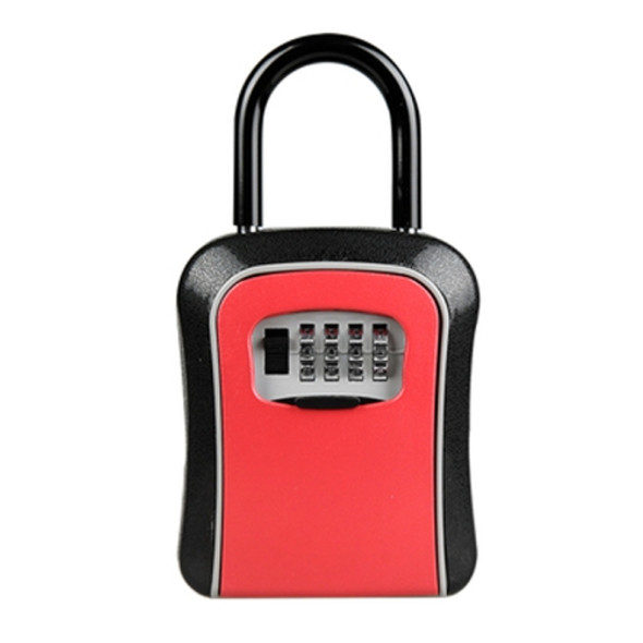 Car Password Lock Storage Box Security Box Hook Installation-free Safety Box(Red)