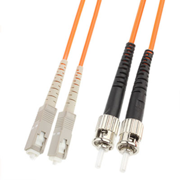 SC-ST Dual-Core Multi Mode Fiber Optic Jumper, Length: 3m