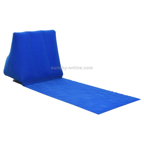 Outdoor Beach PVC Thick Flocked Beach Mat Inflatable Triangle Pad, Size:  150x38x46cm (Blue)