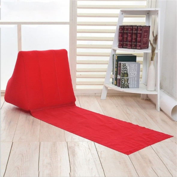 Outdoor Beach PVC Thick Flocked Beach Mat Inflatable Triangle Pad, Size:  150x38x46cm (Red)