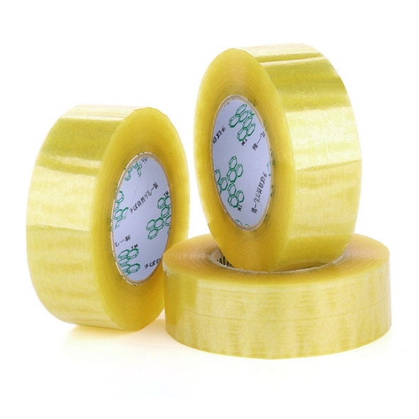 7 PCS 55mm Width 25mm Thickness Package Sealing Packing Tape Roll Sticker(Transparent Yellow)