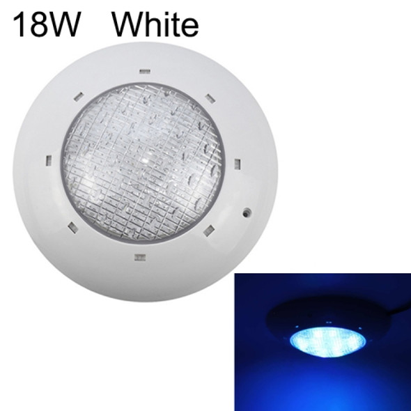 18W ABS Plastic Swimming Pool Wall Lamp Underwater Light(White)