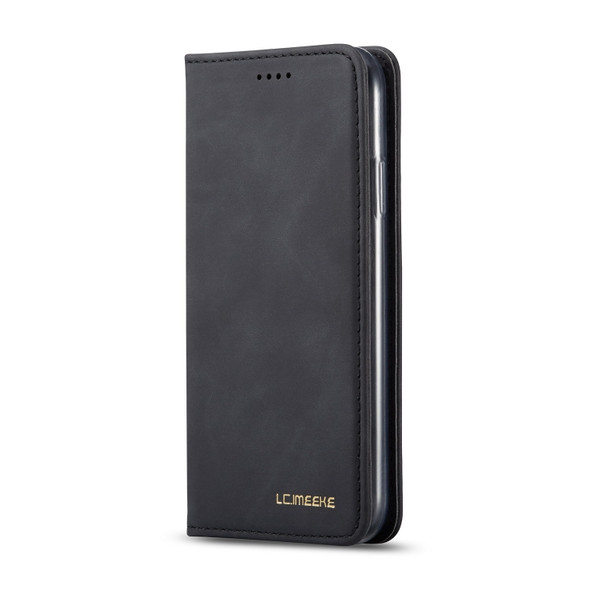 For iPhone 11 LC.IMEEKE LC-002 Series Skin Hand Feeling PU + TPU Horizontal Flip Leather Case with Holder & Card Slot & Wallet(Black)