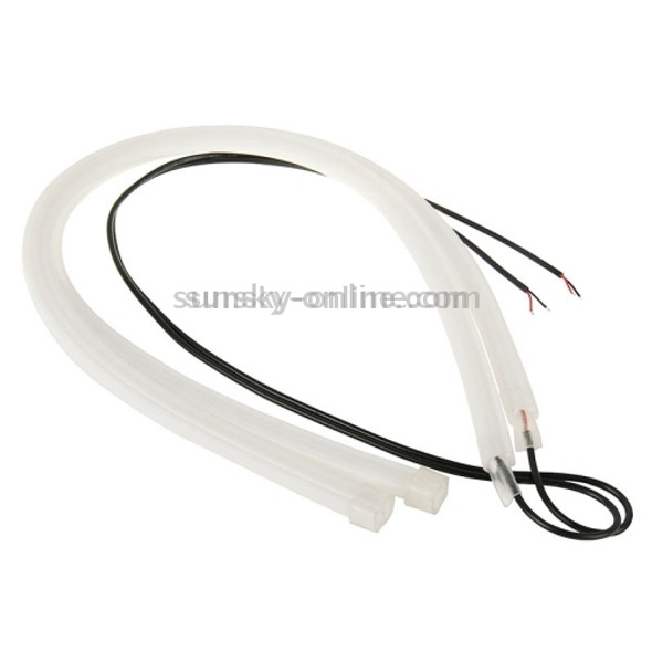 2 PCS 12V Car Daytime Running Lights Soft Article Lamp, White Light, Length: 85cm