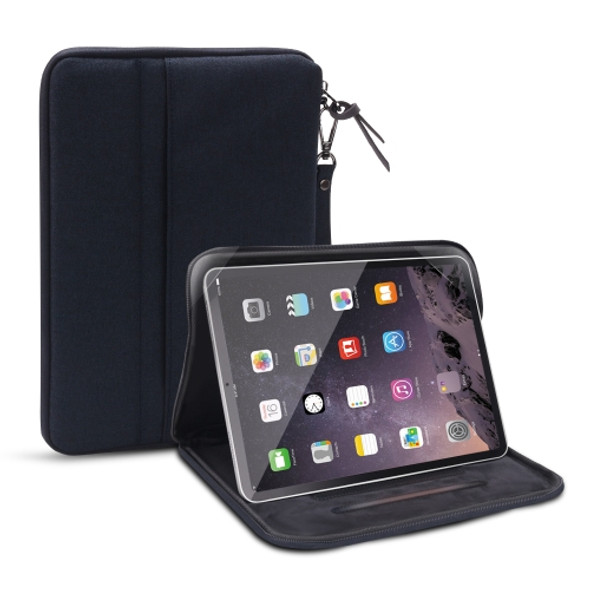 Tablet PC Universal Hand-held Shockproof Inner Pouch Bag Protective Cover for iPad 9.7 inch / Air 3 / Mini 4 / 3 / 2 / 1, with Holder (Black)