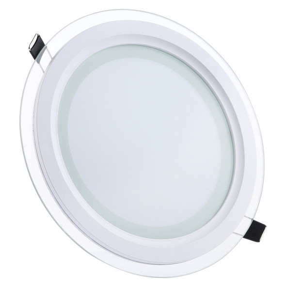 18W 20cm Round Glass Panel Light Lamp with LED Driver, Luminous Flux: 1480LM, AC 85-265V, Cutout Size: 16.5cm