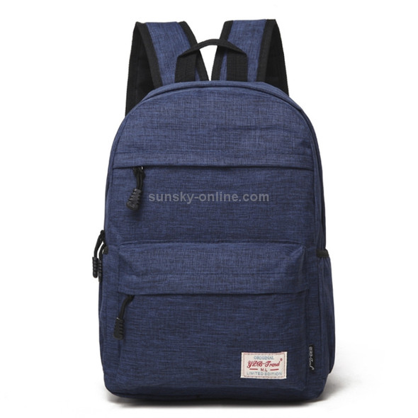 Universal Multi-Function Canvas Cloth Laptop Computer Shoulders Bag Leisurely Backpack Students Bag, Size: 36x25x10cm, For 13.3 inch and Below Macbook, Samsung, Lenovo, Sony, DELL Alienware, CHUWI, ASUS, HP(Blue)