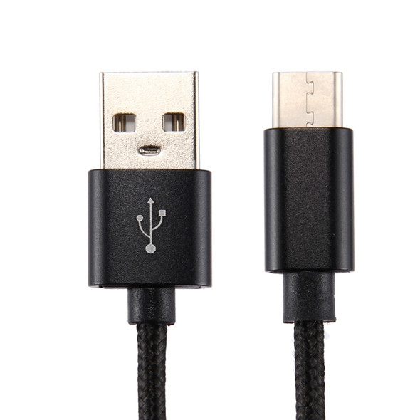 Knit Texture USB to USB-C / Type-C Data Sync Charging Cable, Cable Length: 1m, 3A Total Output, 2A Transfer Data, For Galaxy S8 & S8 + / LG G6 / Huawei P10 & P10 Plus / Oneplus 5 / Xiaomi Mi6 & Max 2 /and other Smartphones(Black)